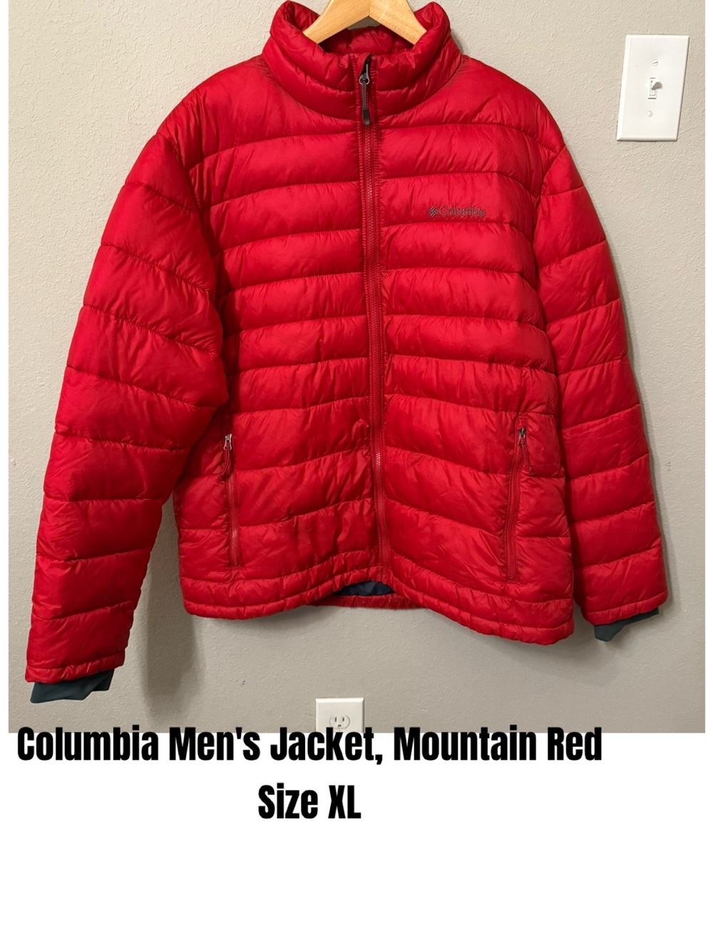 Columbia Men's Jacket, Mountain Red Size XL